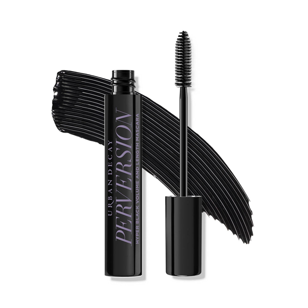 Urban Decay Perversion mascara bottle shows ultra-black formula for all-day wear