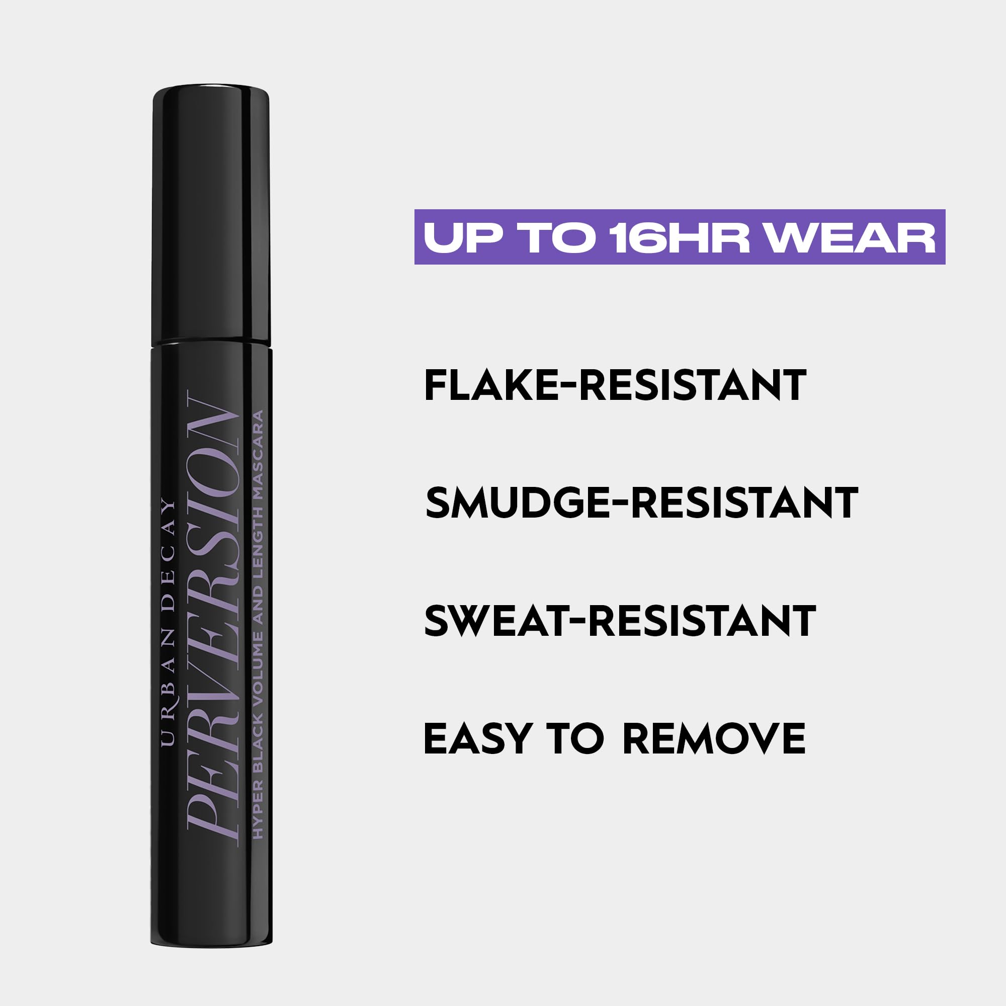 Urban Decay Perversion swatch highlights smudge- and transfer-resistant wear