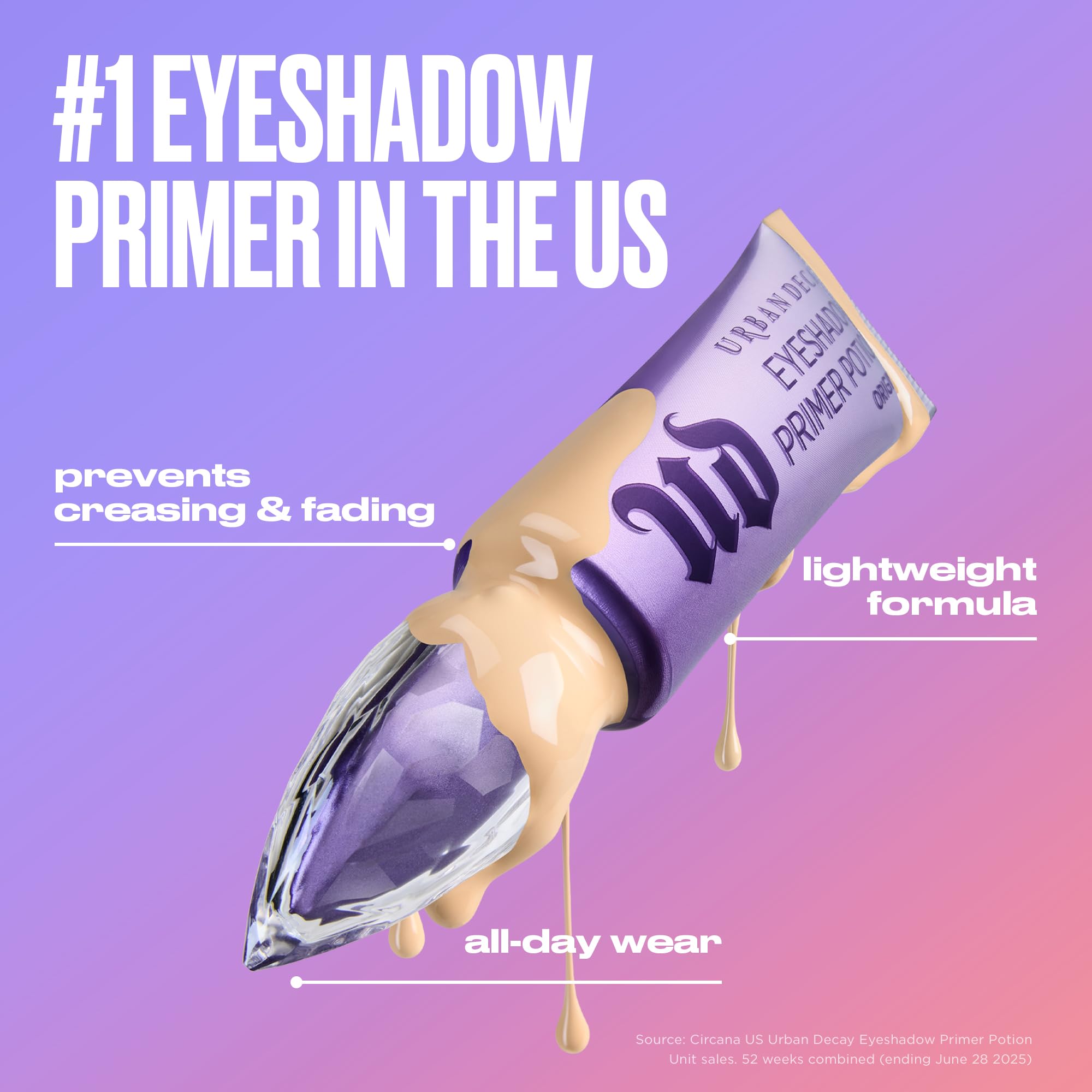 Urban Decay Champagne shimmer base adds luminous starting point for eye makeup