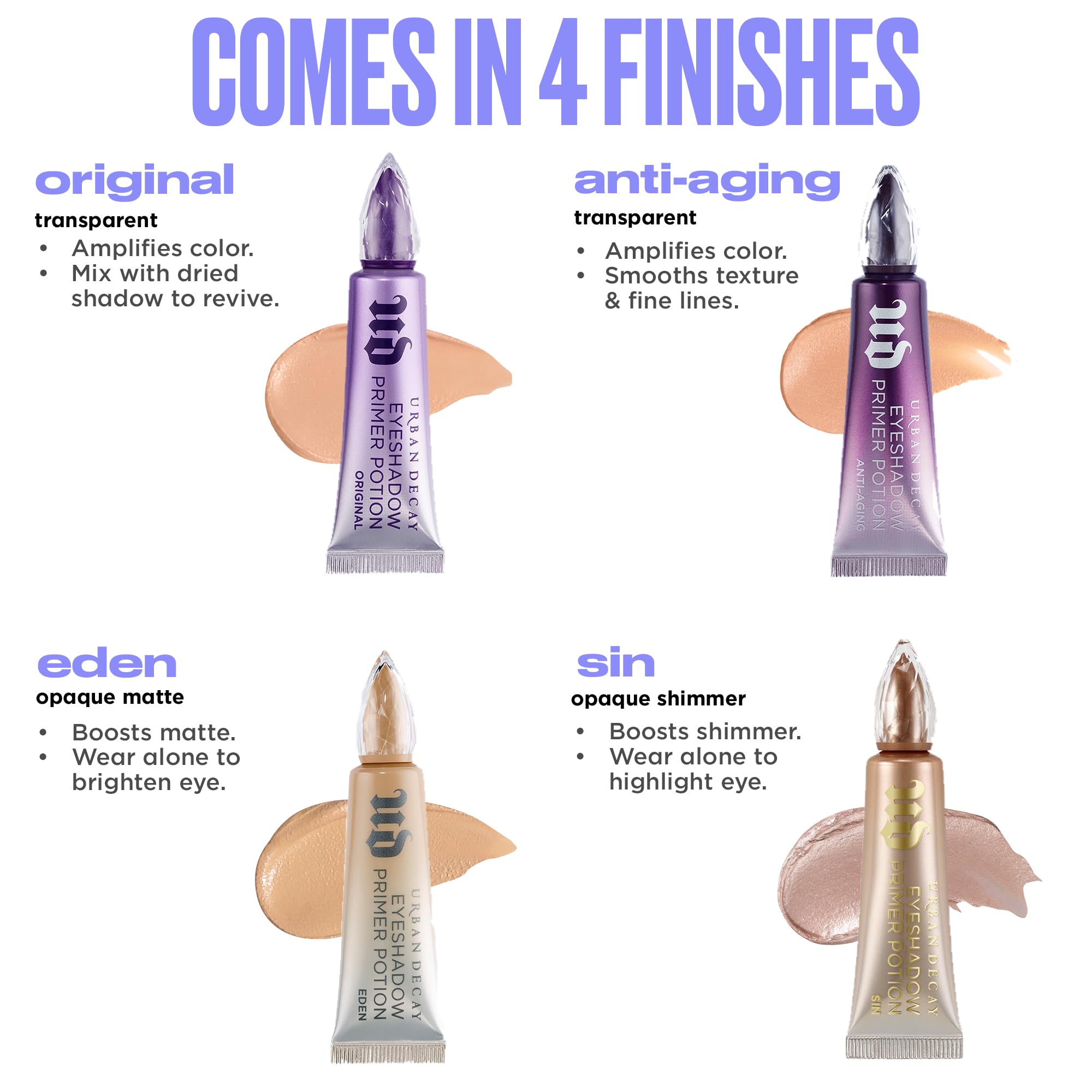 Urban Decay Primer Potion Sin blends with shadows for custom cream textures