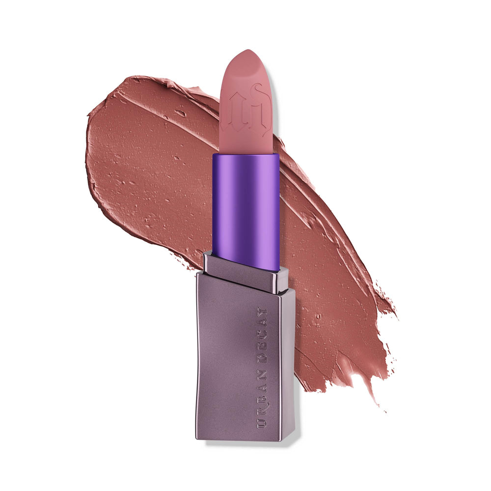 URBAN DECAY Vice Hydrating Lipstick Backtalk en mauve nude para labios hidratados y definidos.