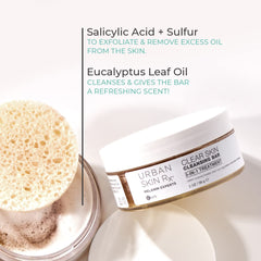Bar lather closeup showing creamy cleanse for oil control by Urban Skin Rx.