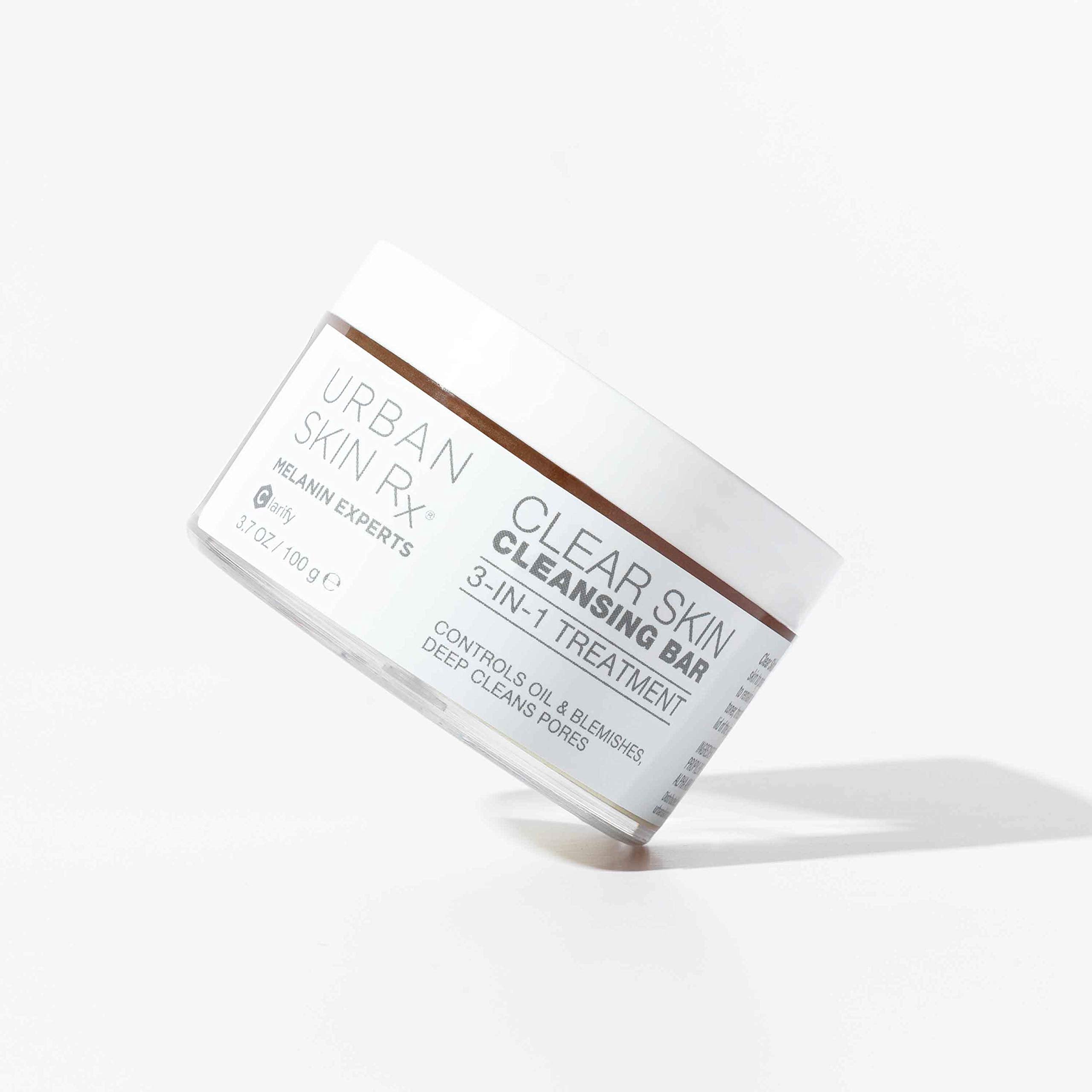 Oil control focus of Urban Skin Rx cleansing bar during daily use.