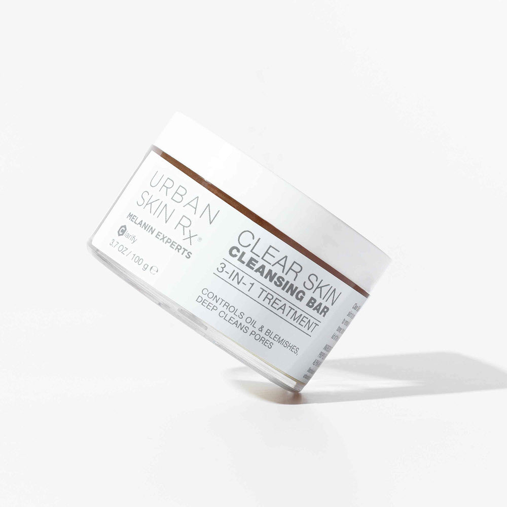 Oil control focus of Urban Skin Rx cleansing bar during daily use.
