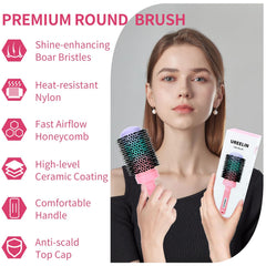 UREELIN round brush boar bristles promote even oil distribution and glow