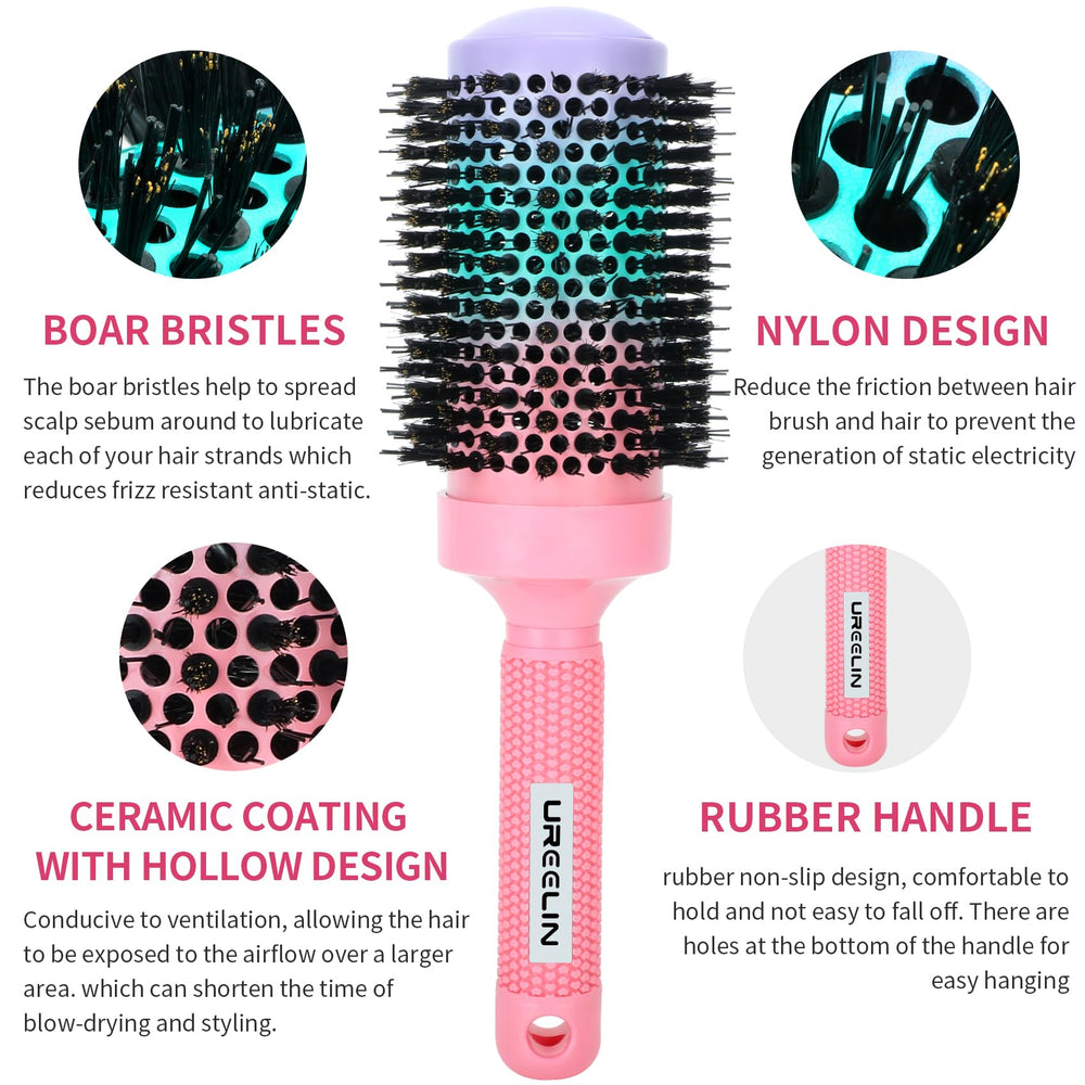 UREELIN round brush comfortable handle reduces fatigue during styling