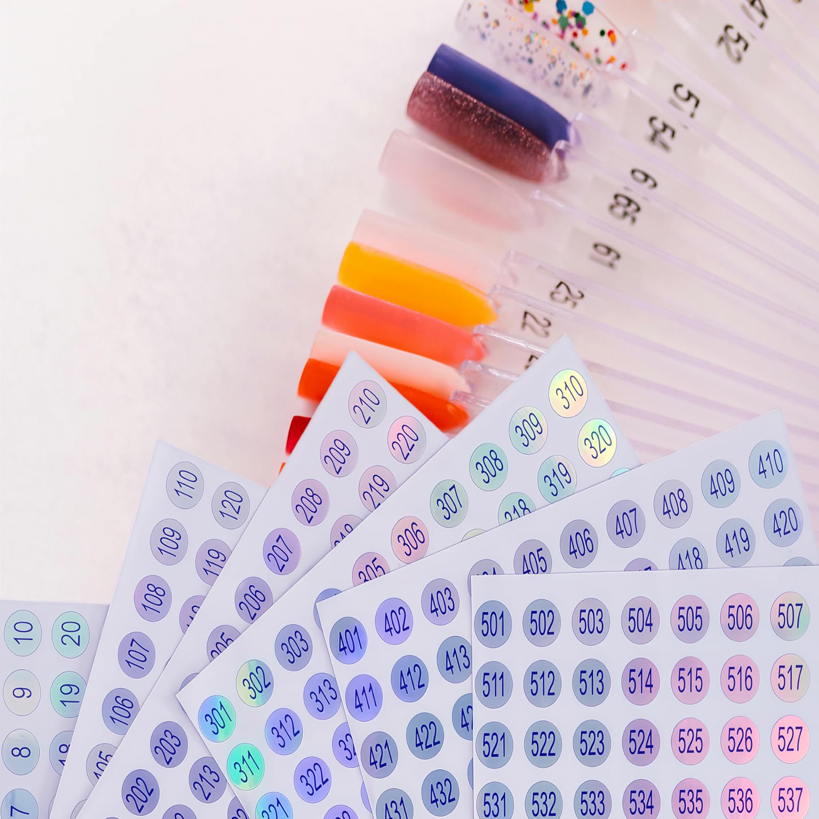 urgino etiquetas numeros holográficas 10mm duraderas para uñas