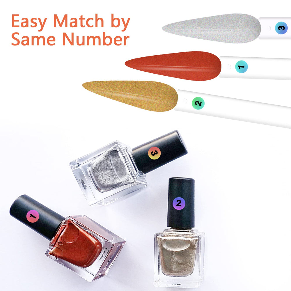 URGINO color display sticks on a fan-shaped wheel showcase vibrant polish shades.