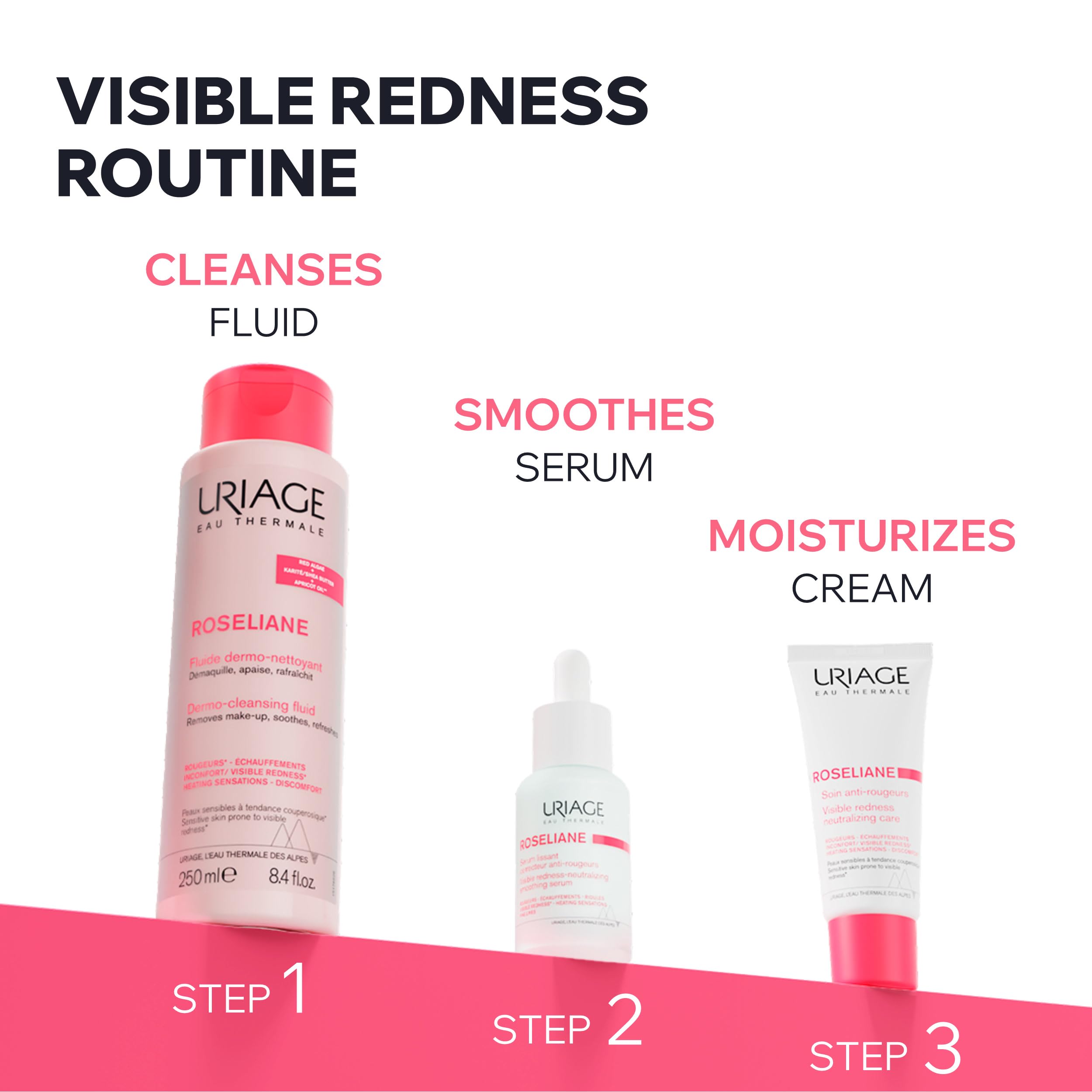 Uriage Roséliane shea butter formula delivering rich nourishment for dry patches.