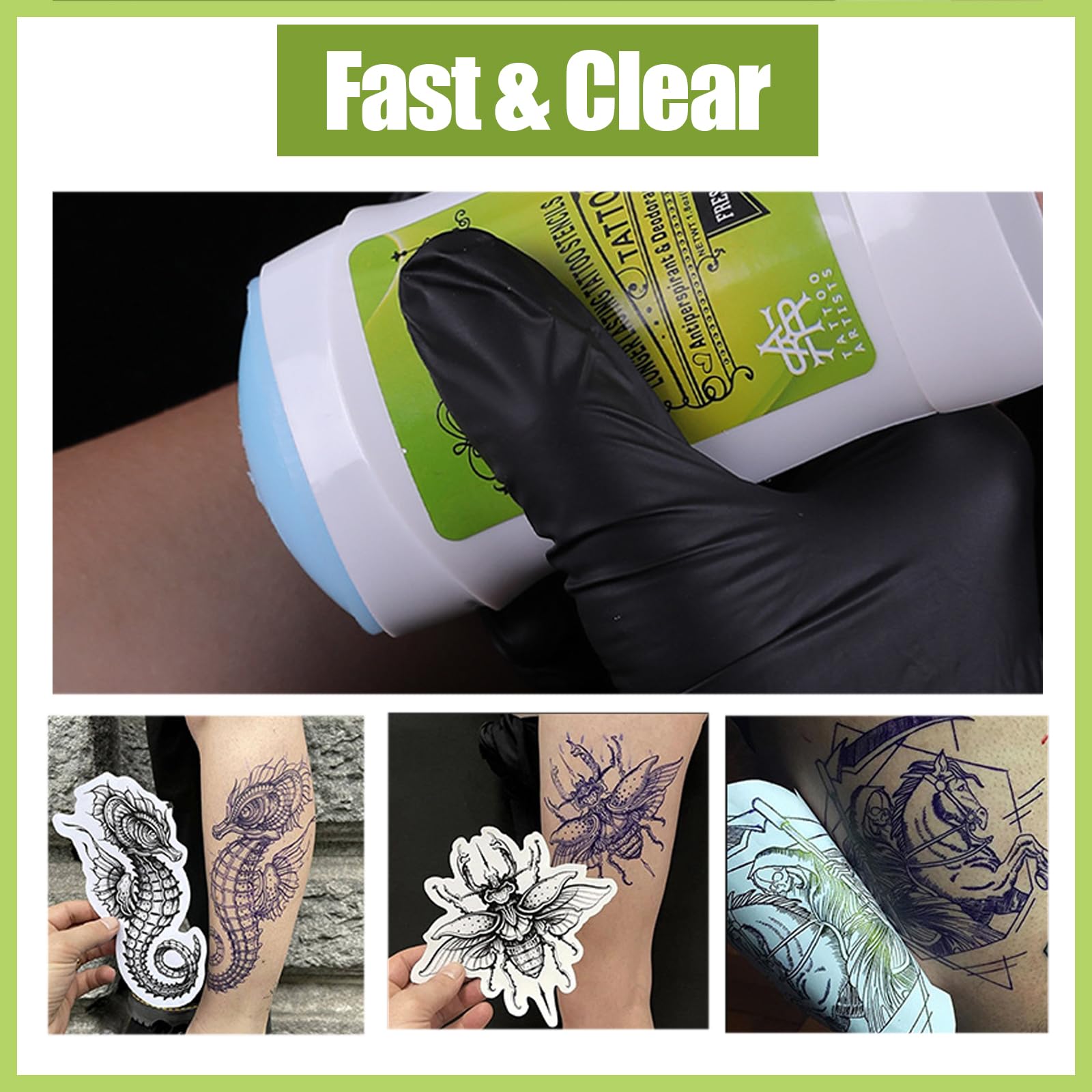 Urknall stencil paper application guide demonstrates easy, precise transfers.