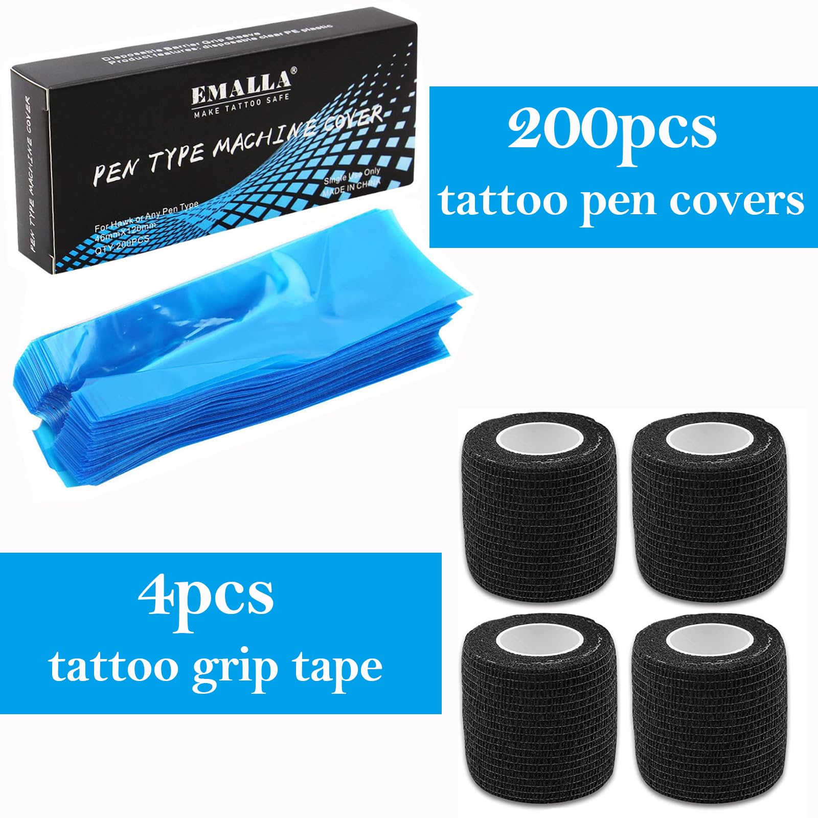 Urknall barrier sleeves protect the workspace and skin during tattooing.