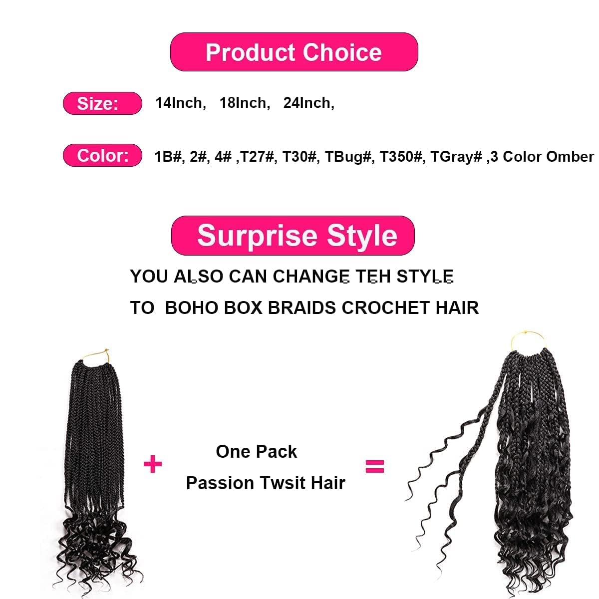 URNice Goddess Box Braids 18in easy-install design saves time