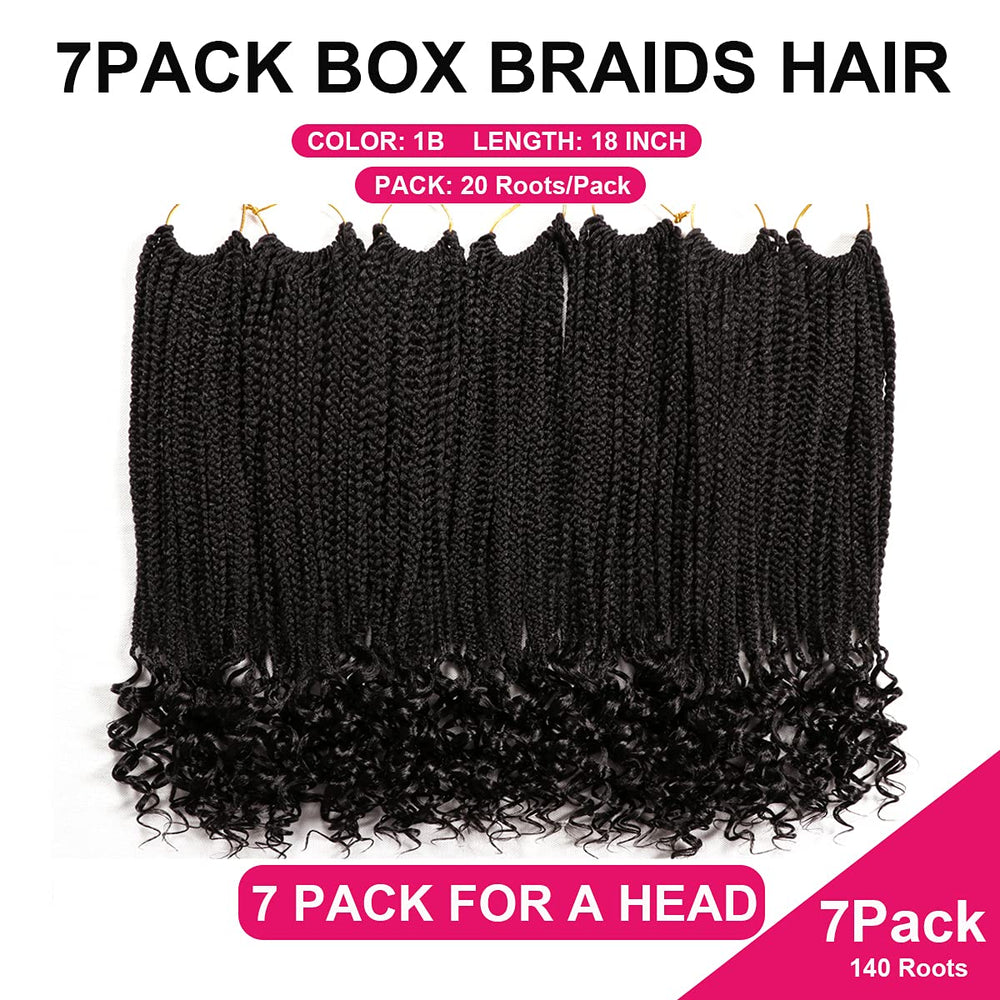 URNice Goddess Box Braids 18in pre-looped for quick crochet installation