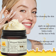 URQT balm texture swirl demonstrates quick-absorbing moisture on skin.