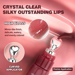 URQT brillo labial hidratante, acabado brillante y suave.