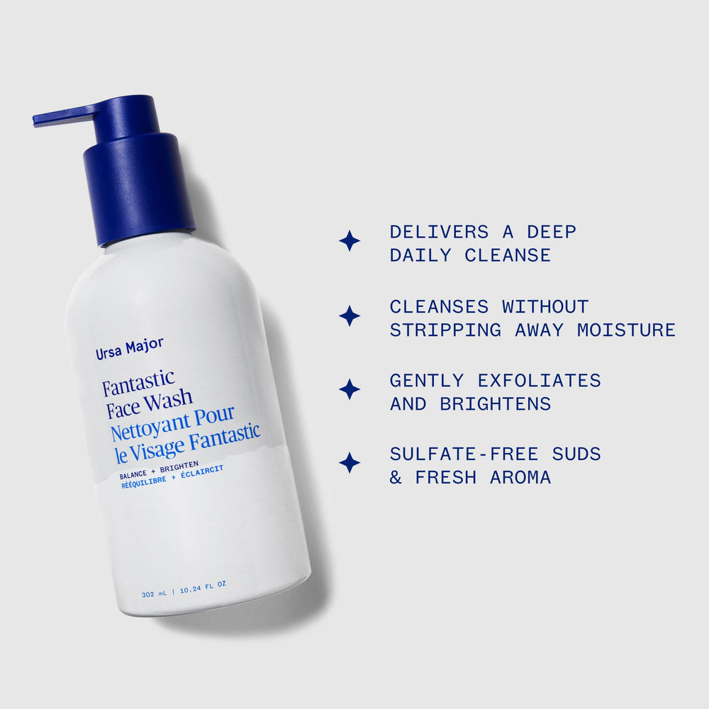 Ursa Major Fantastic Face Wash with aloe soothes during cleansing