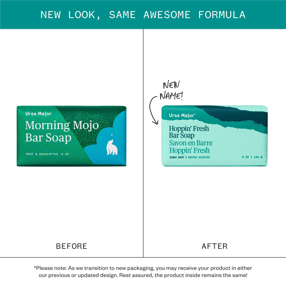Ursa Major Jabon exfoliante mentolado mejora la textura de la piel con exfoliación suave.