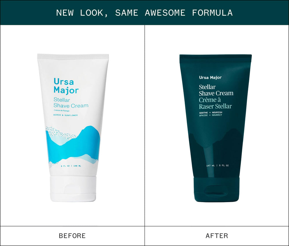 Ursa Major shave cream texture close-up highlights non-lathering cushion and control