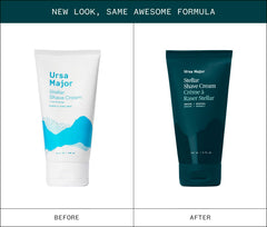 Ursa Major shave cream texture close-up highlights non-lathering cushion and control
