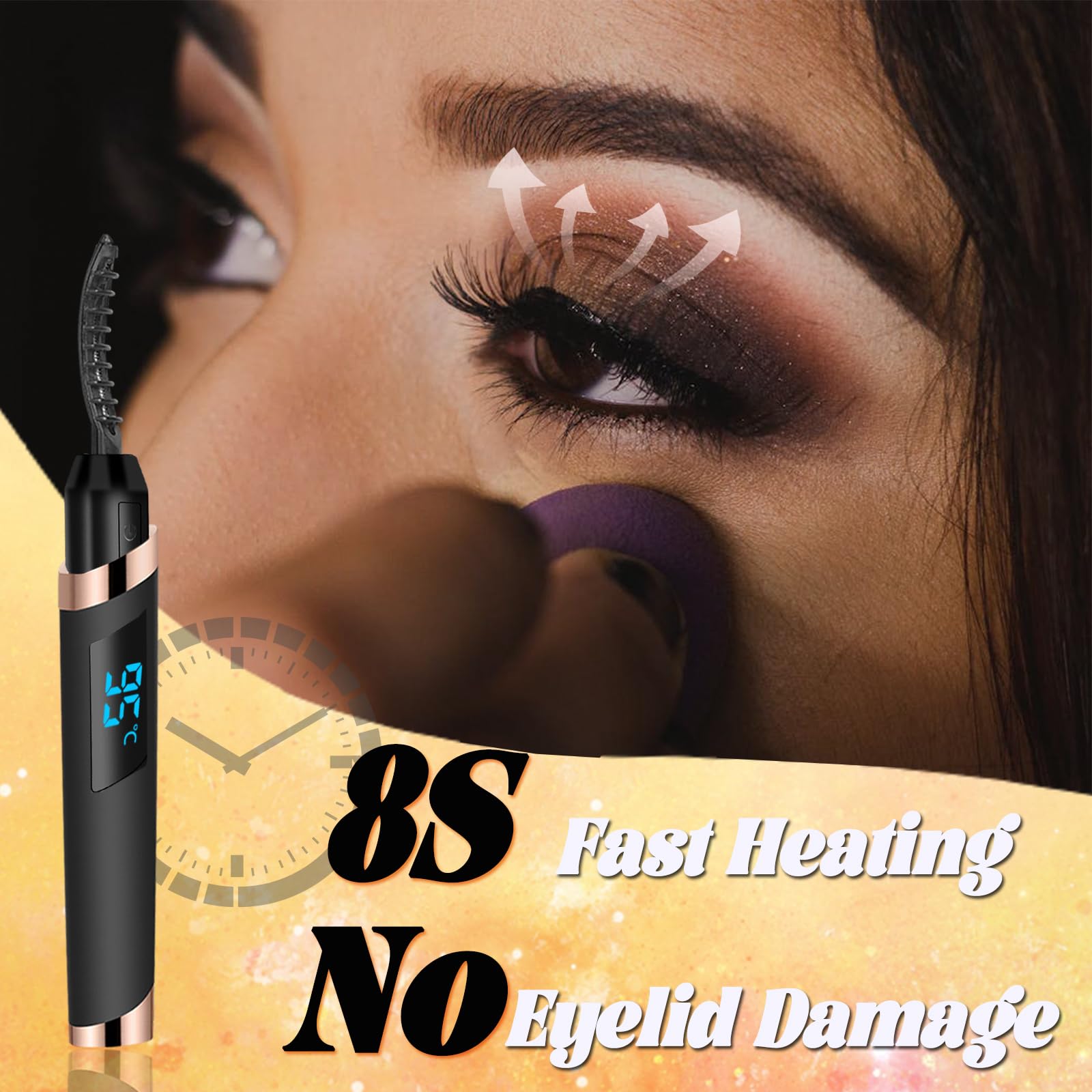 URSOBTF Type-C rechargeable curler for easy on-the-go charging.
