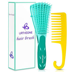 URTHEONE detangler brush with soft-grip handle for gentle knot removal