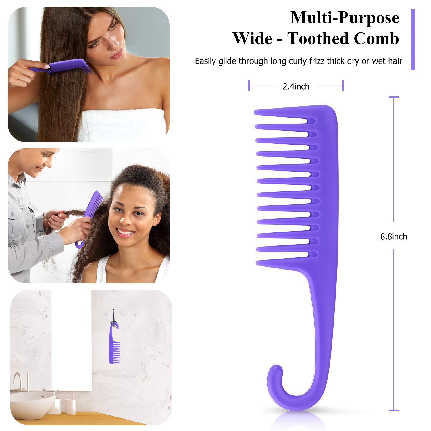 URTHEONE detangling brush ergonomic design promotes comfortable brushing.