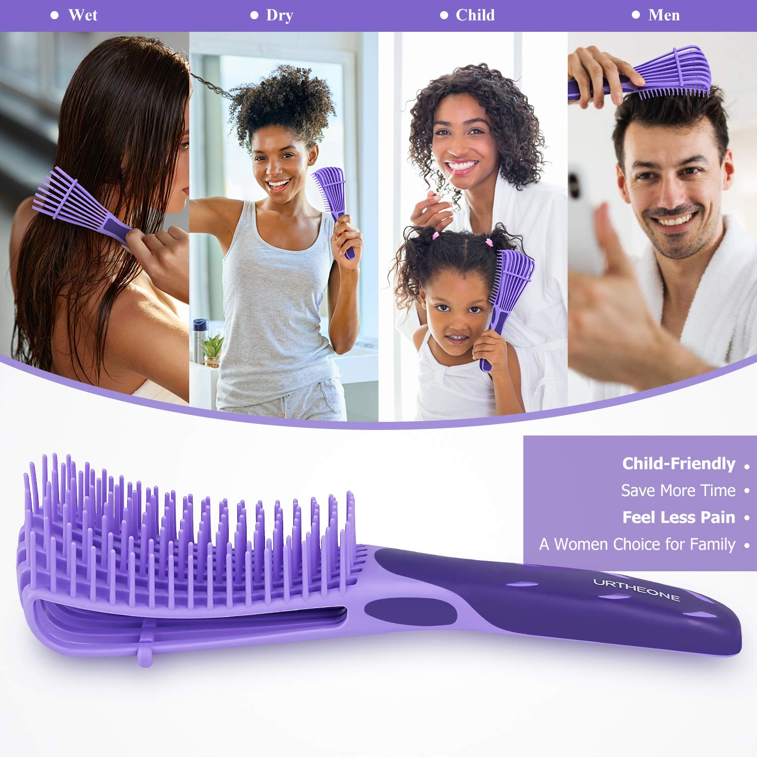 URTHEONE detangling brush pack includes comb and gift box.