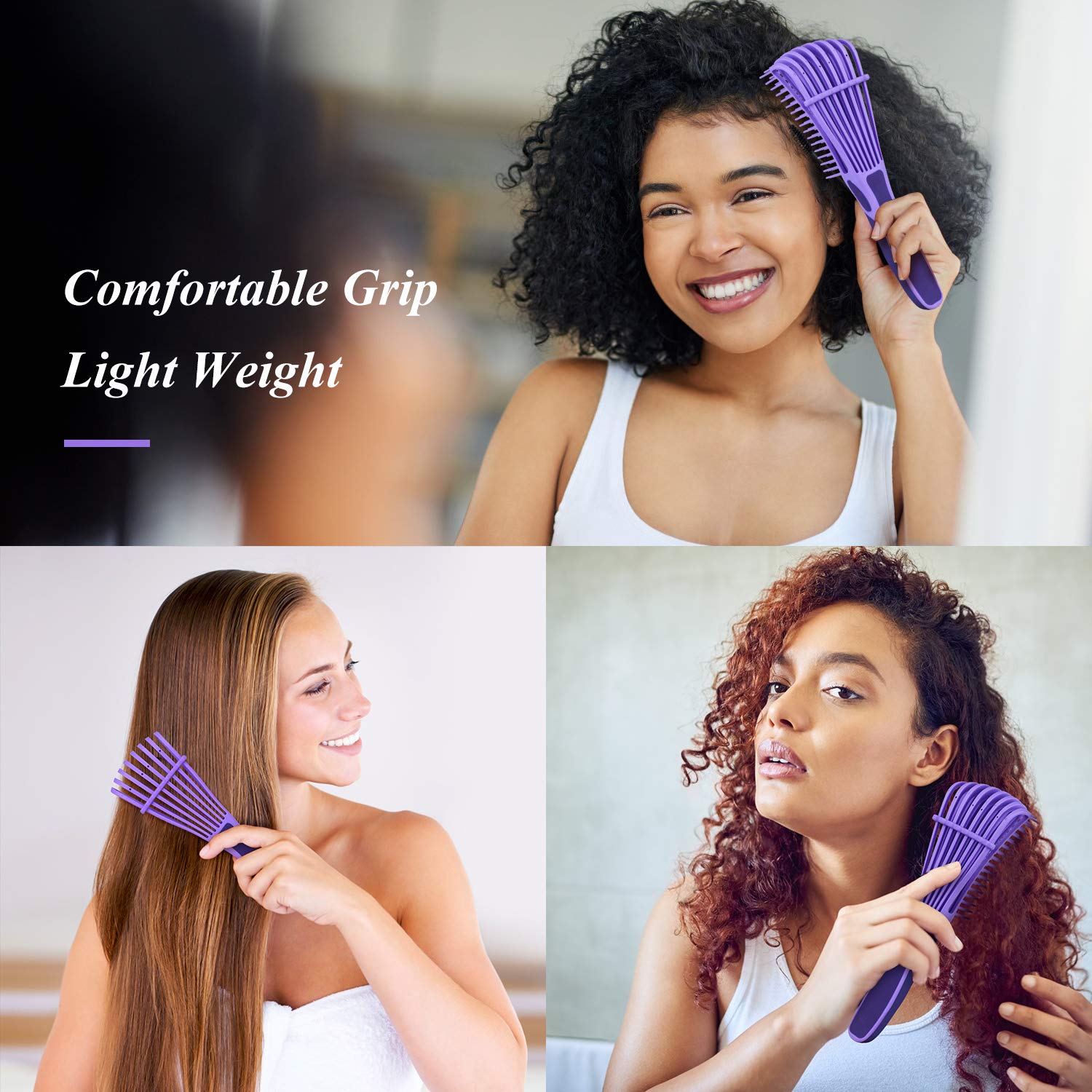 URTHEONE detangling brush with wide-toothed comb provides versatile grooming.