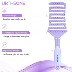 URTHEONE ergonomic paddle brush curved design gliding smoothly without pulling