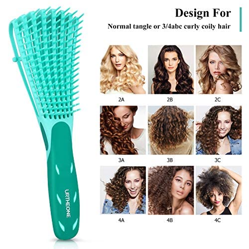 URTHEONE close-up of brush teeth with soft tips for minimal snag