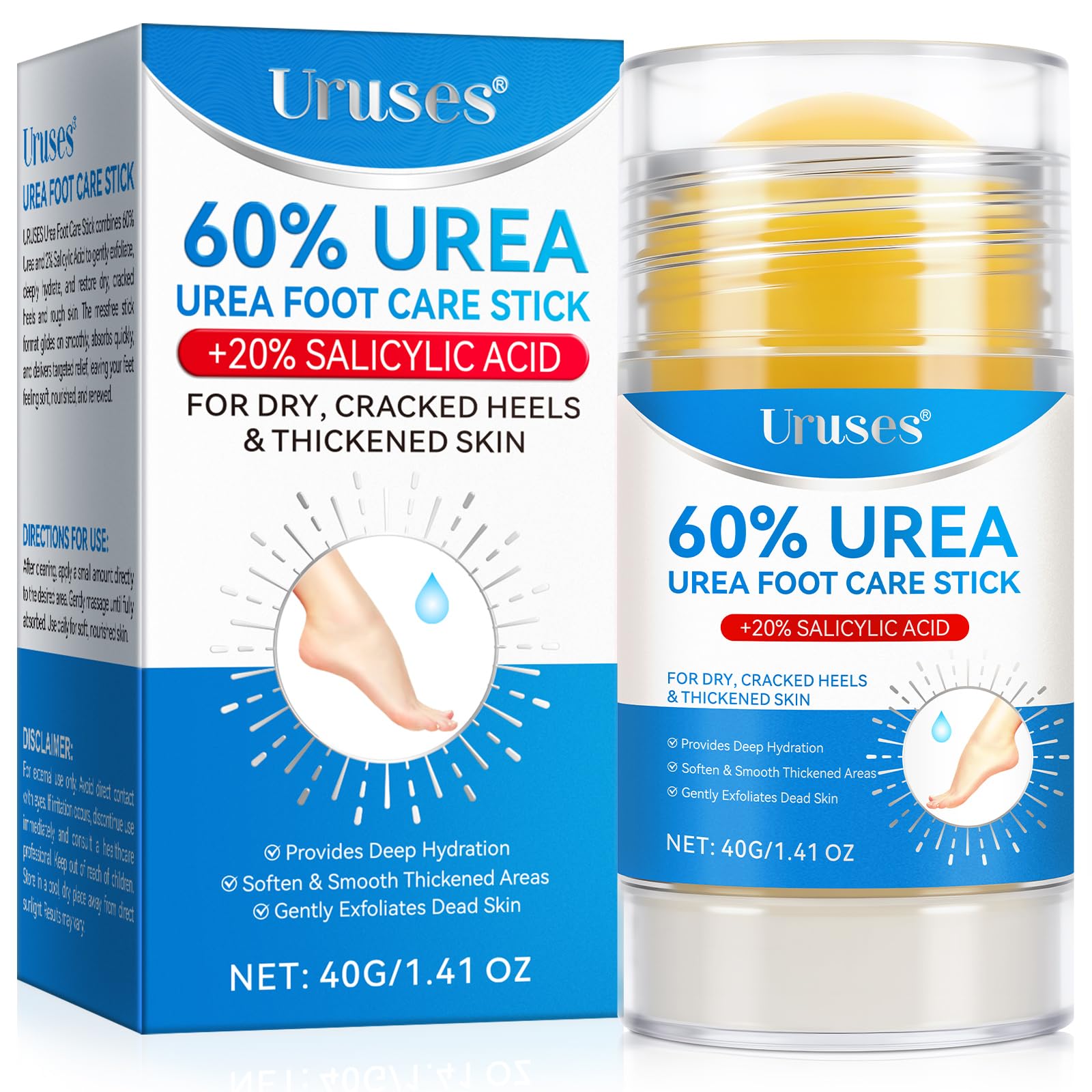 Uruses Urea 60% foot cream targets calluses to soften rough patches