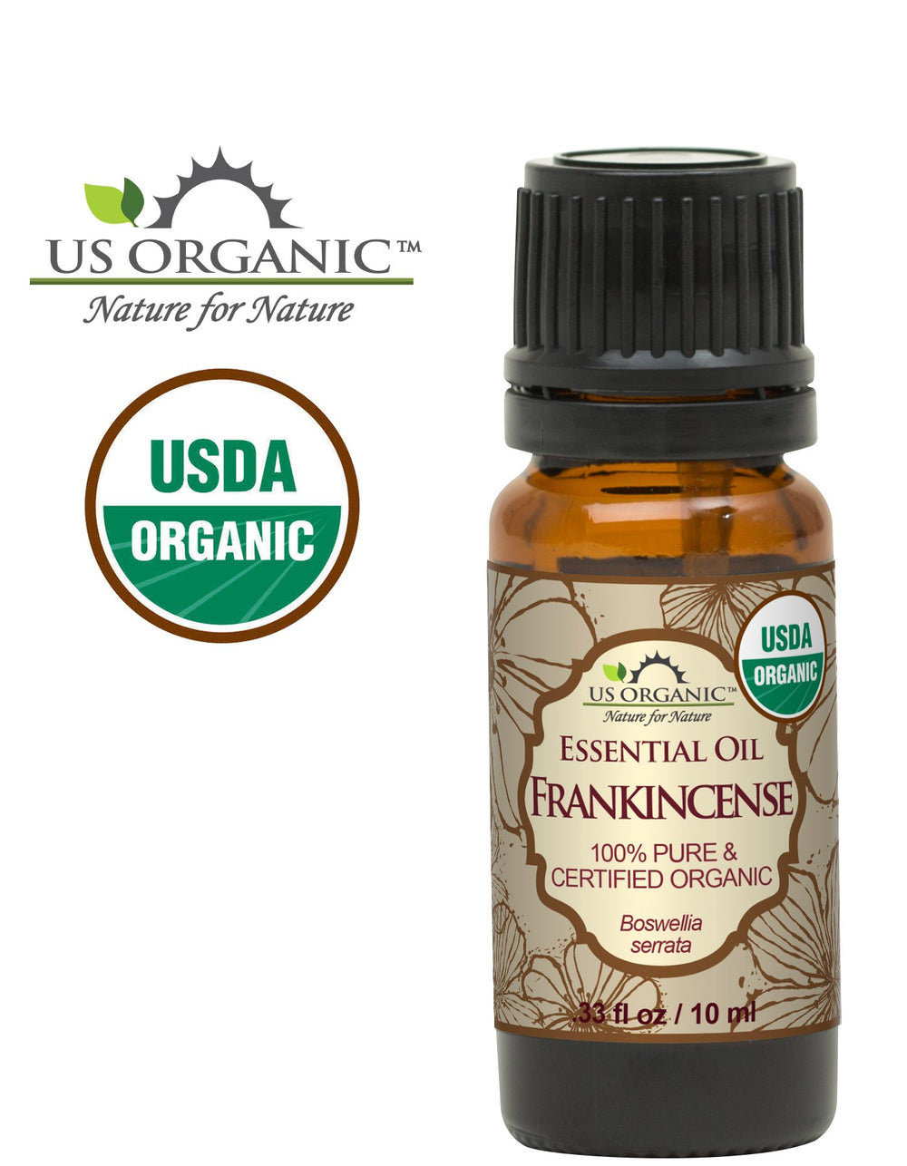 US Organic Aceite esencial de incienso, etiqueta USDA, aroma puro para ambientar espacios.