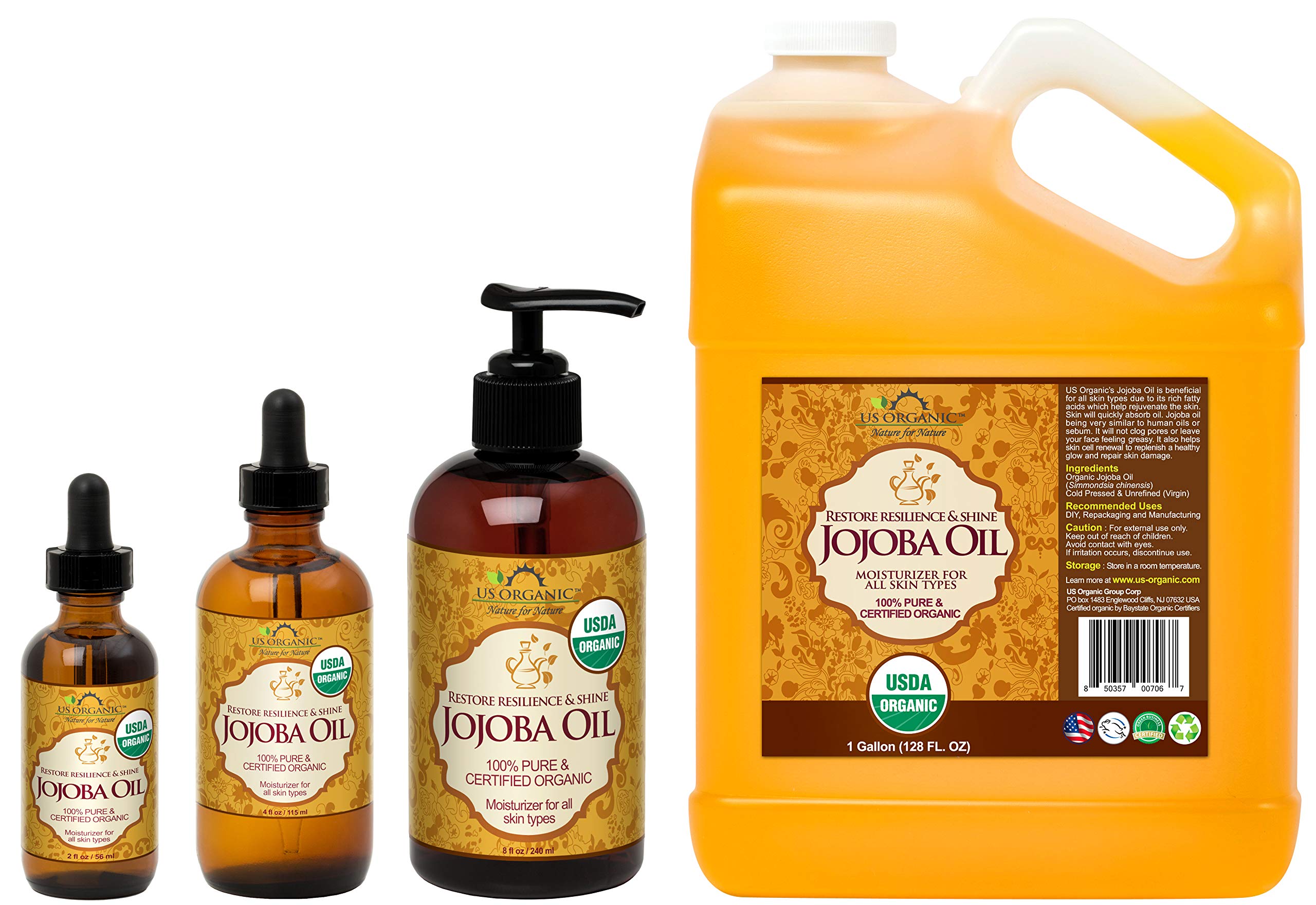 US Organic Jojoba Oil applied to face for lightweight hydration.