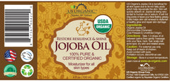 US Organic Jojoba Oil USDA Organic label highlights purity and ethical sourcing.