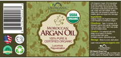 US Organic Moroccan Argan Oil amber glass bottle ready for easy application