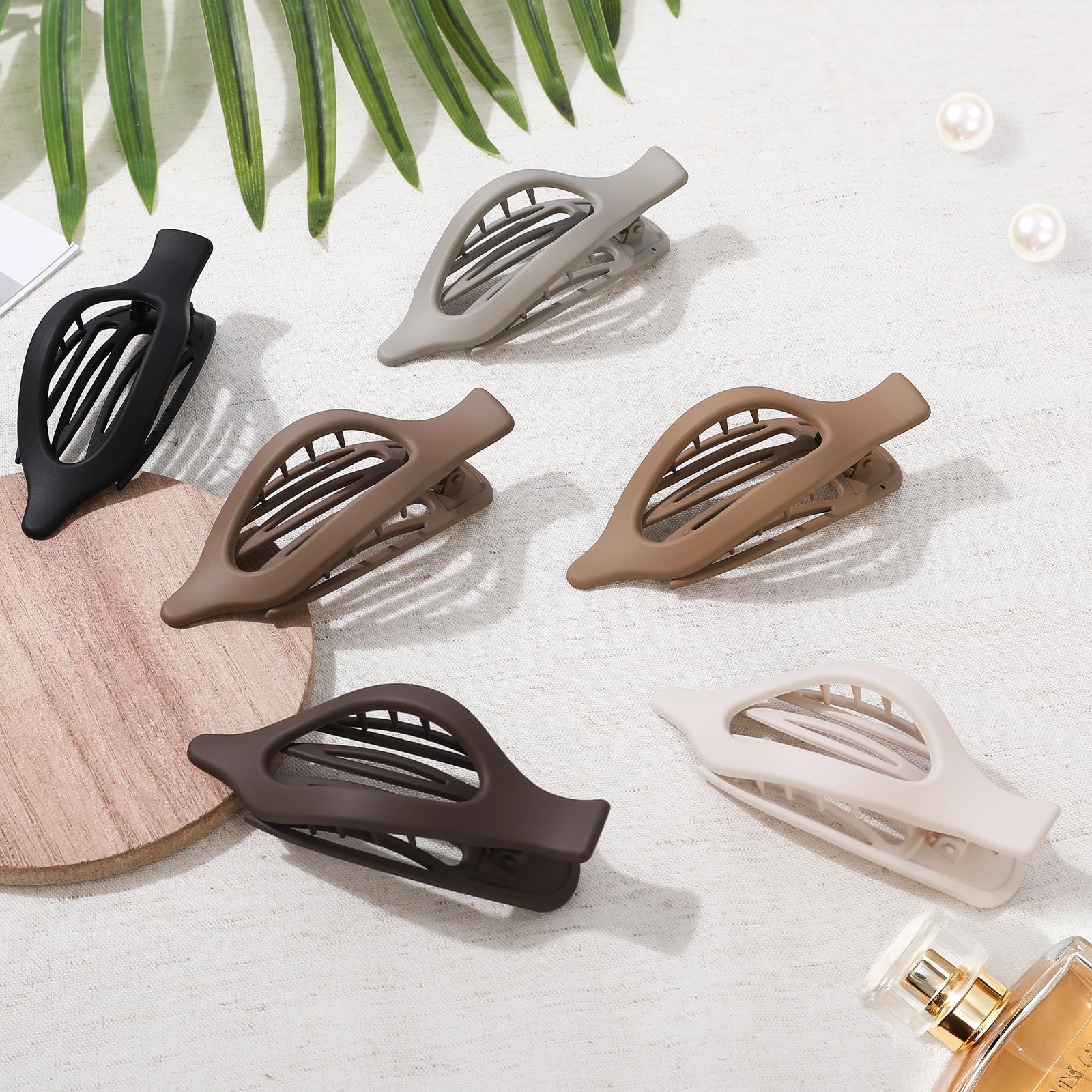 USDNICE ivory matte oval clip for versatile everyday styling