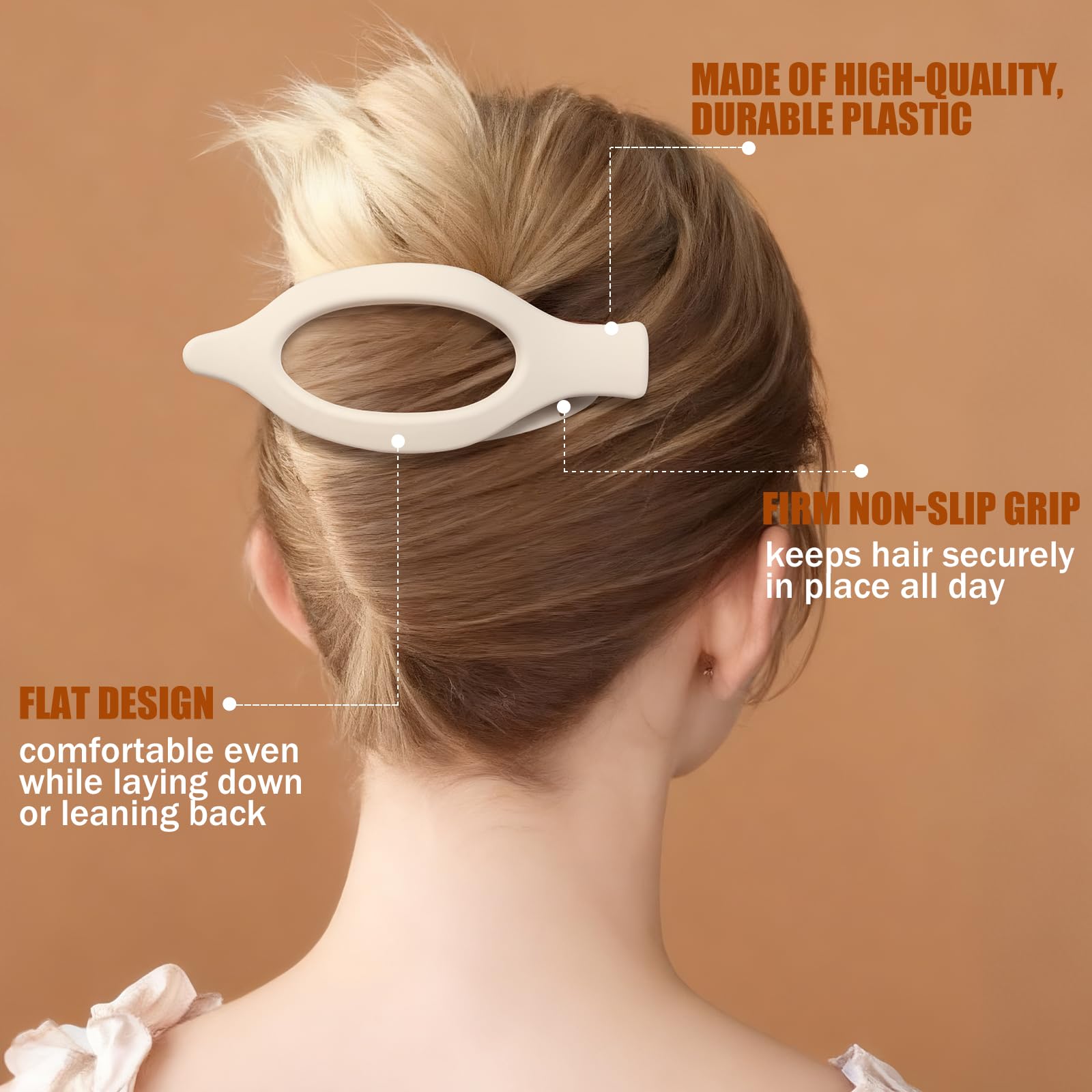 USDNICE flat hair clip smooth texture ergonomic fit in use