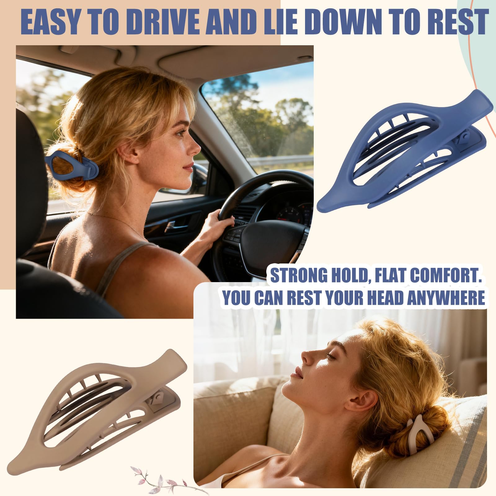 USDNICE ergonomic-fit clips stay comfortable during activities.