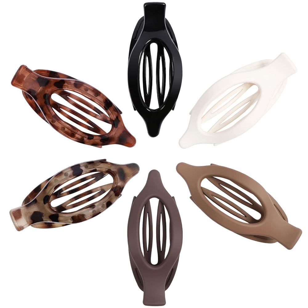 USDNICE flat hair clips in-use secure an updo during daily activities