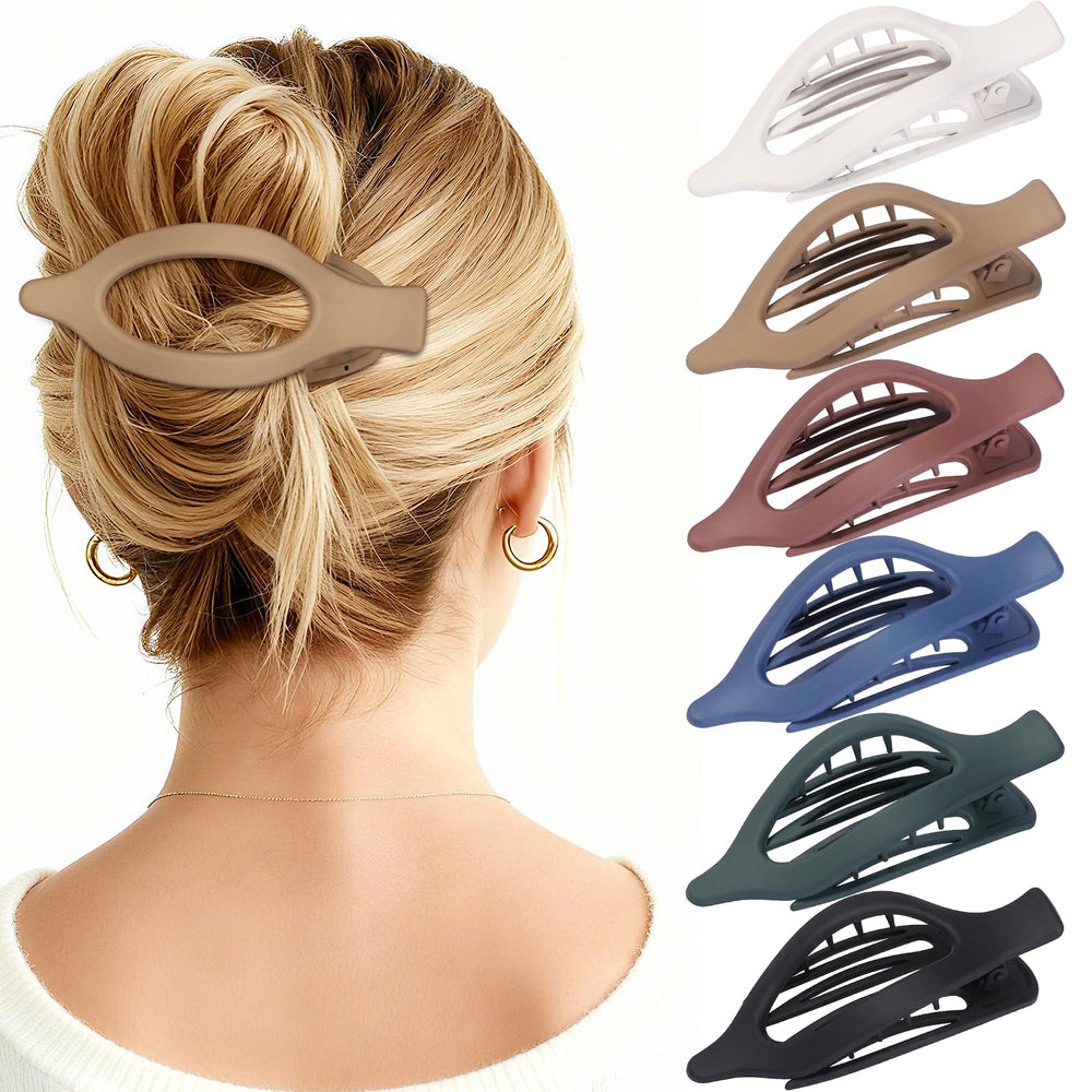 USDNICE flat hair clips with oval matte finish offer secure everyday styling.