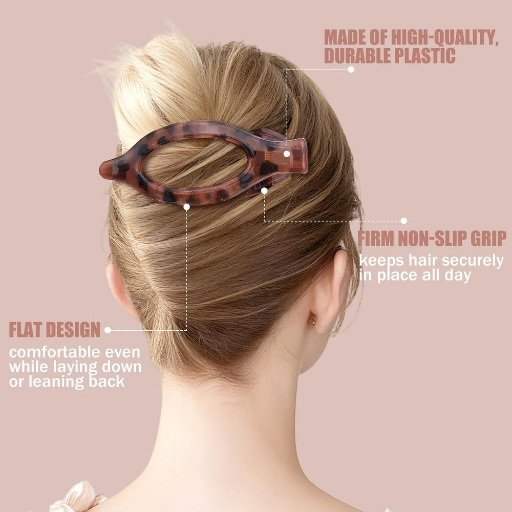 USDNICE flat hair clips in matte light brown blend with lighter shades