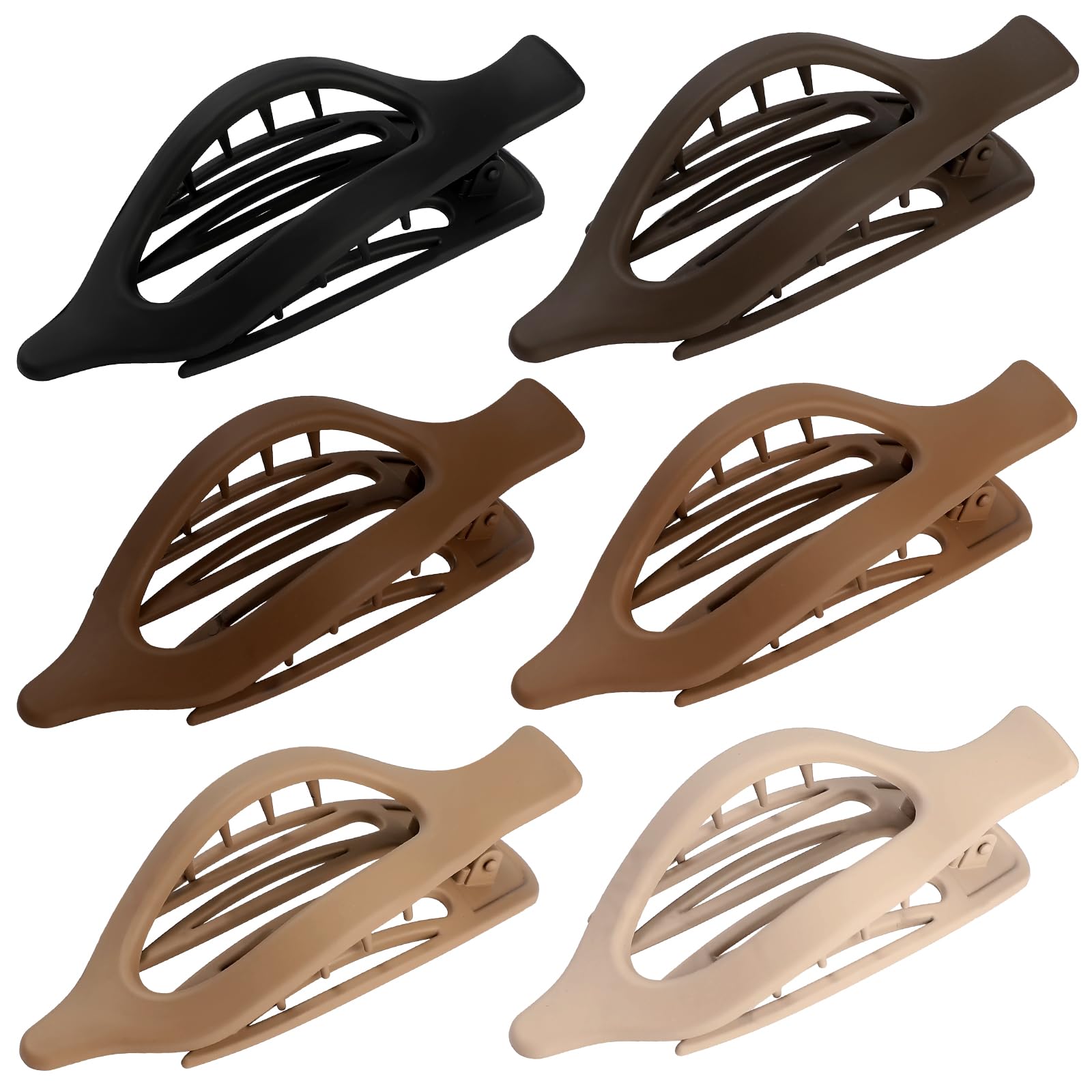 USDNICE flat clip brown—perfect for thick or thin hair without slipping.