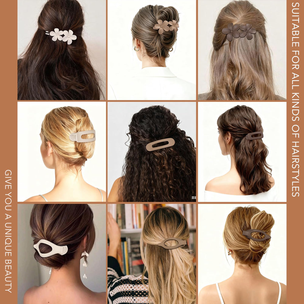 USDNICE easy-use flat clips simplify styling with a simple twist and secure click.