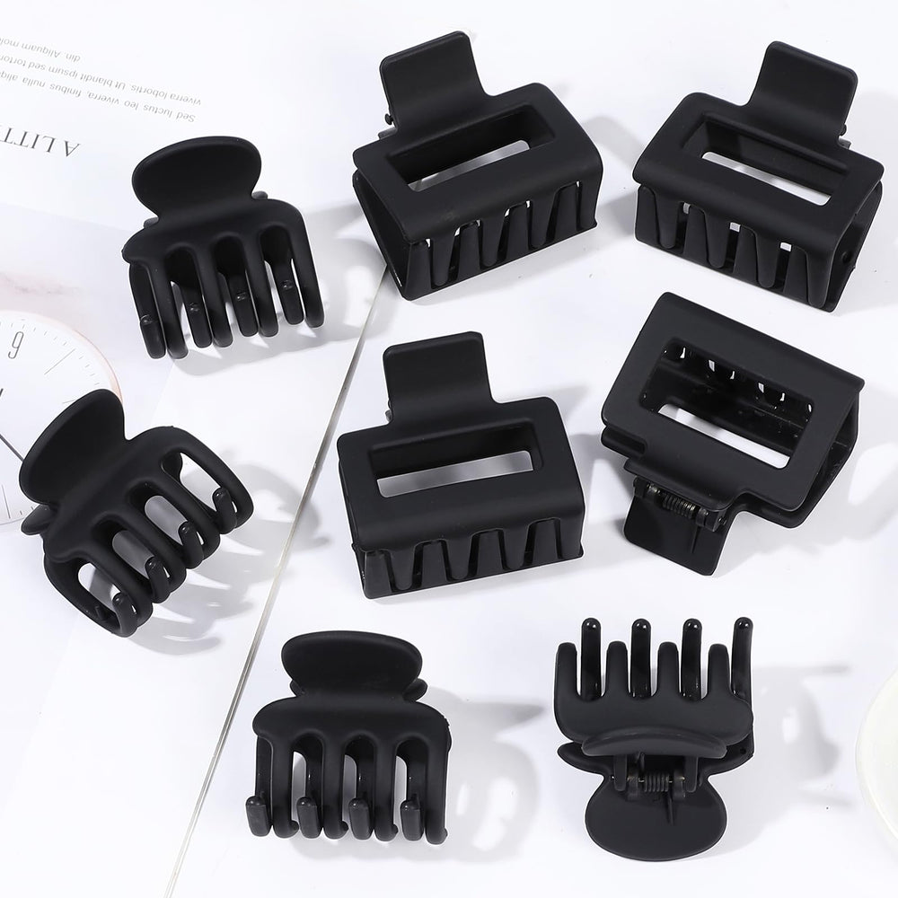 USDNICE matte black hair clip with non-slip grip for all-day wear.