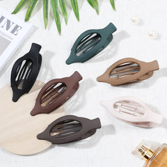 USDNICE matte-finish oval clips add subtle elegance to your look.