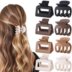 USDNICE pinzas pequeñas rectangulares marrón, agarre cómodo para cabello fino