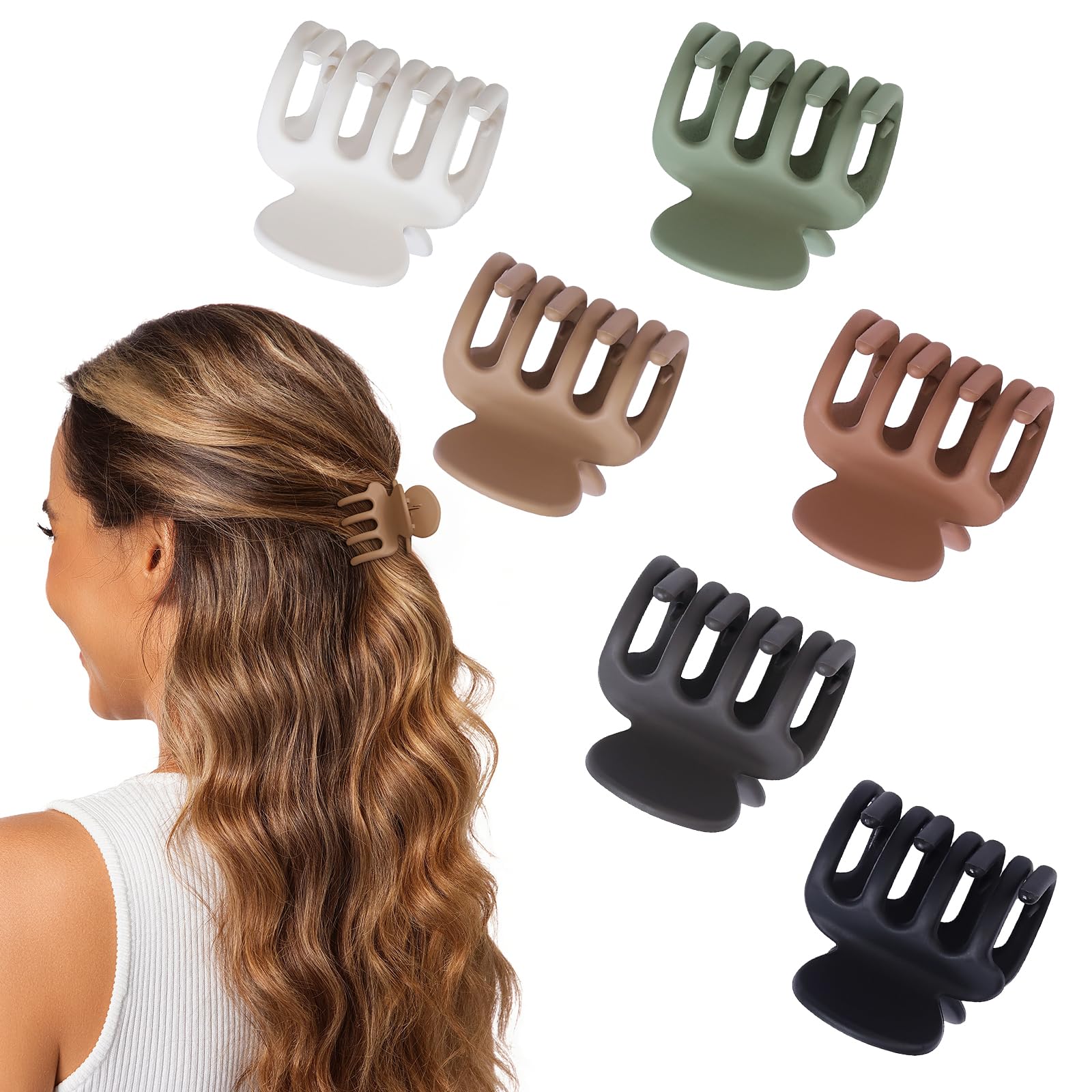 USDNICE small claw clip pairs well with daily hairstyles and ponytails.