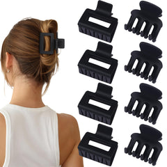 USDNICE square matte black claw clip ideal for versatile up-dos.