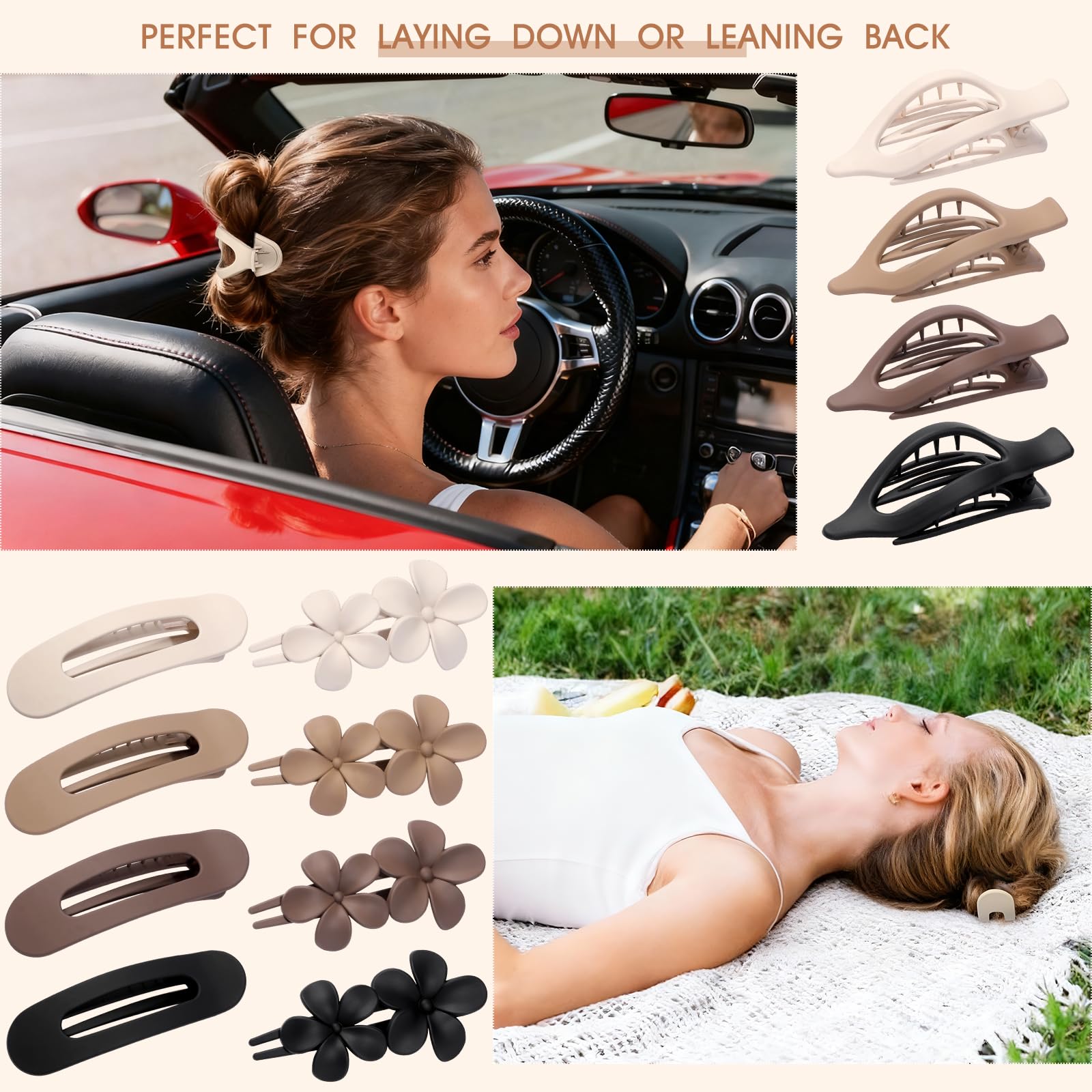 USDNICE lightweight plastic design ensures comfort all day while keeping hair in place.