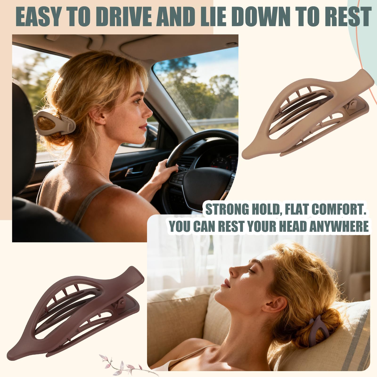 USDNICE versatile clips for thick or thin hair with ease.